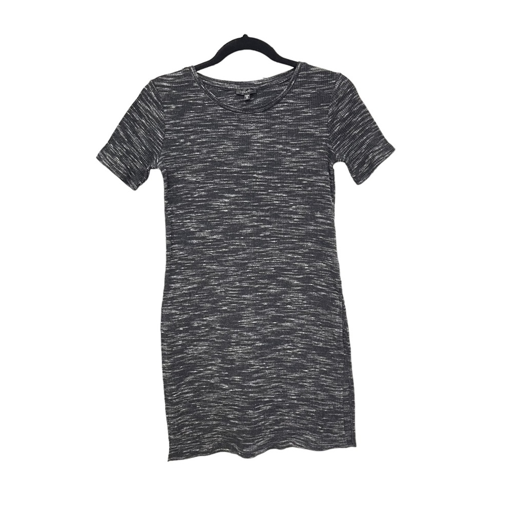 Dynamite Shirt Dress Women's Gray Space Dye Crew Neck Short Sleeve Size TP/XS‎